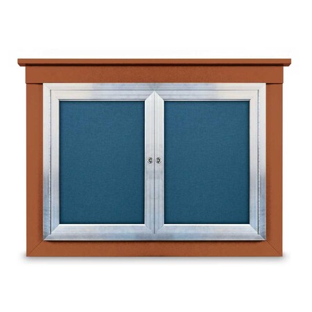 United Visual Products 18"x24" 1-Door Enclosed Letterboard, Green Vinyl/Lt Oak UV2620O-LTOAK-HUNGRN